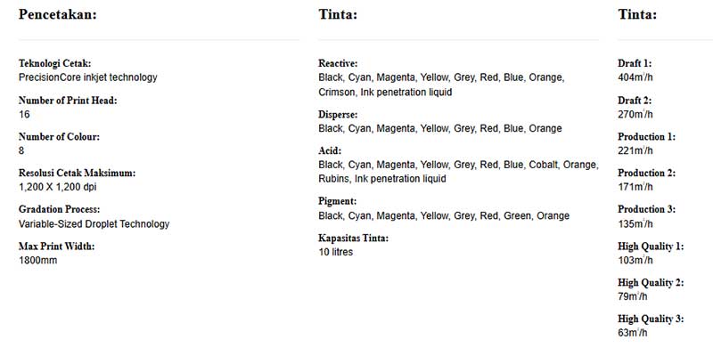 Mesin Print Kain Epson Monna Lisa EVO Tre, Cek Spesifikasinya!