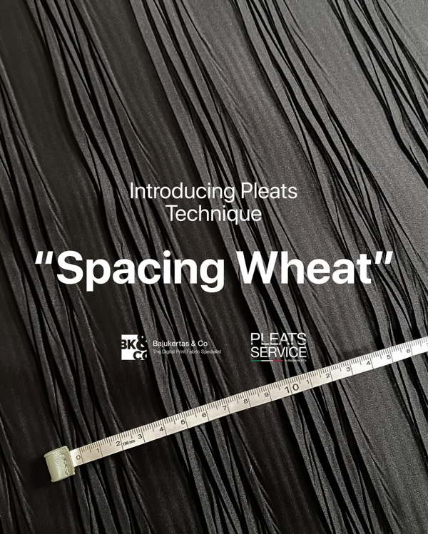 Take a look closer to the detail of “Spacing Wheat” pleats technique by Bajukertas & Co Pleats S