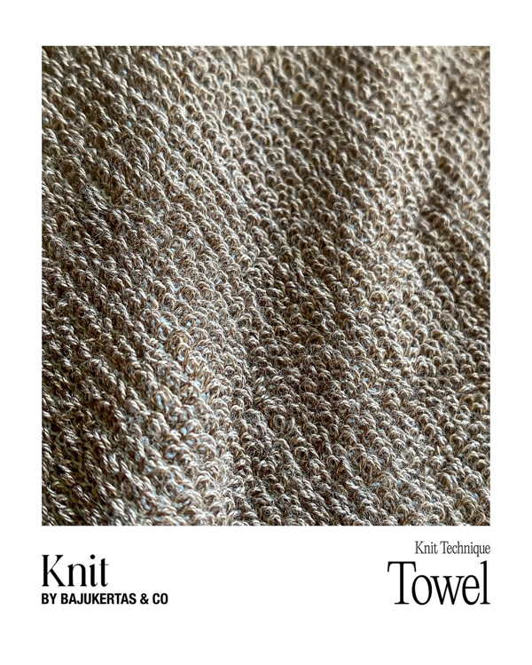Towel knit technique by Bajukertas & Co. You can choose this technique to deveop your knit produ